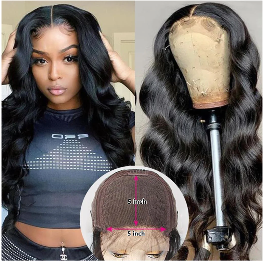 100% Indian Body Wave Closure Wig