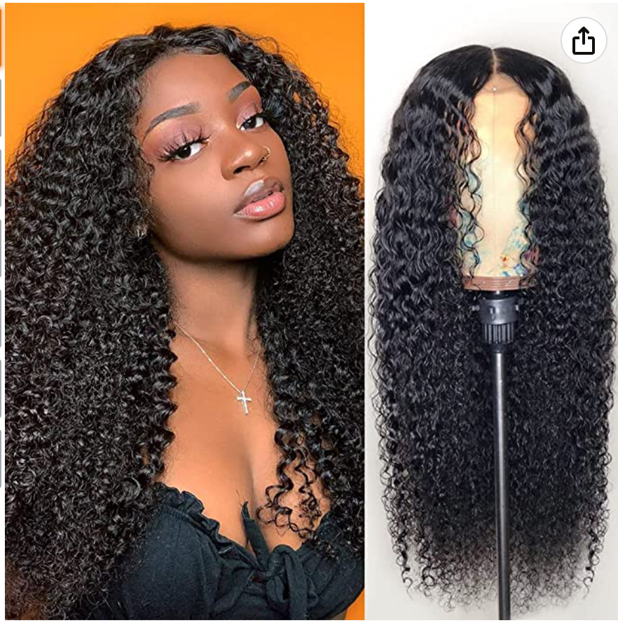 Brazilian Jerry Curly Closure Wig